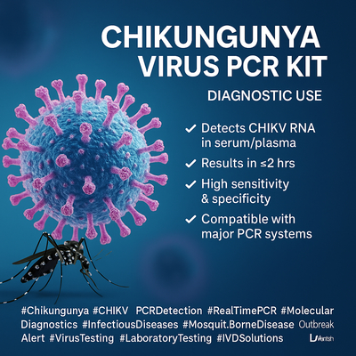 Hướng dẫn sử dụng bộ xét nghiệm vi-rút Chikungunya Vỏ nhựa Ổn định 24 tháng