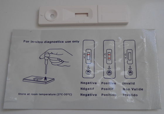 Độ nhạy Hcg Urin Rapid Test Cassette / Strip / Pen Kit 5-15 phút Đọc Thời gian 24 tháng Thời hạn sử dụng