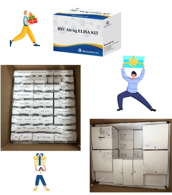 Bộ dụng cụ xét nghiệm HIV Ab Ag Elisa với thời hạn sử dụng 18 tháng và độ nhạy / đặc tính cao