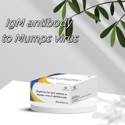 Kiểm tra nhanh chóng và chính xác vàng colloidal kháng thể IgM nhanh chống lại virus bệnh sưng trong định dạng băng cassette / dải cho kết quả