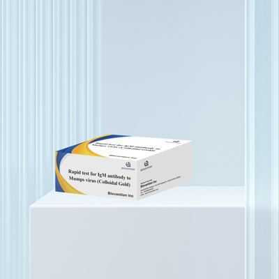 Kiểm tra nhanh chóng và chính xác vàng colloidal kháng thể IgM nhanh chống lại virus bệnh sưng trong định dạng băng cassette / dải cho kết quả