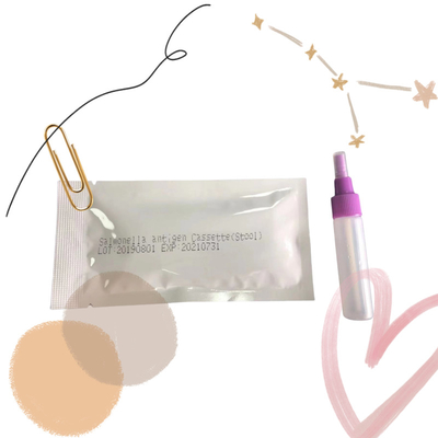 Nhạy cảm kháng nguyên Salmonella Colloidal Gold Rapid Test Cassette Strip Reagent Cho người dùng