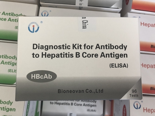 Bán nóng Chẩn đoán phản ứng sử dụng cho con người với 96 xét nghiệm Hbc kháng thể HBcAb Elisa Kit