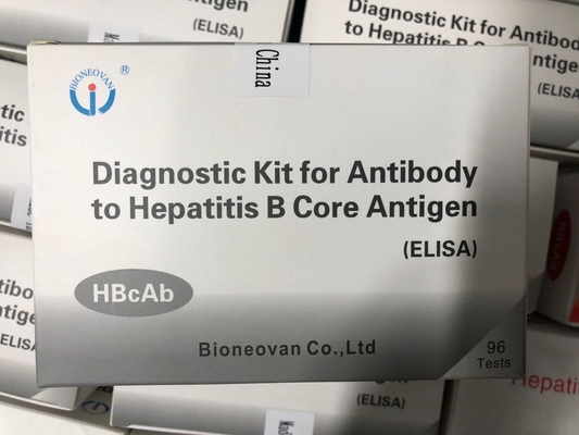 Bán nóng Chẩn đoán phản ứng sử dụng cho con người với 96 xét nghiệm Hbc kháng thể HBcAb Elisa Kit