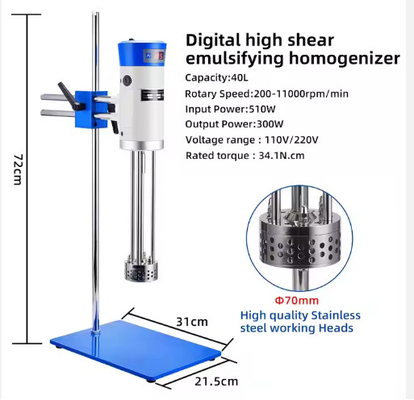 Phòng thí nghiệm homogenizer tốc độ cao homogenizer phòng thí nghiệm cao cắt homogenizer