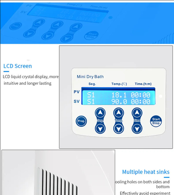 HUXI Mini Dry Bath dry Dry Bath Incubator RT + 5 °C đến 100 °C