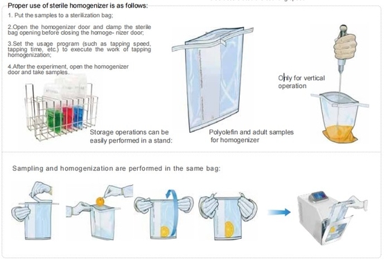 Paddle Sterilize Homogenizer Paddle Blender LCD lớn Hoạt động dễ dàng