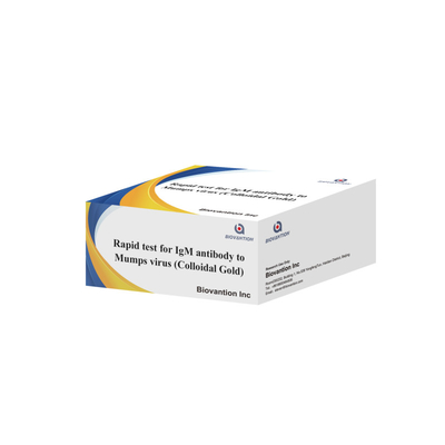 Kiểm tra nhanh chóng và chính xác vàng colloidal kháng thể IgM nhanh chống lại virus bệnh sưng trong định dạng băng cassette / dải cho kết quả