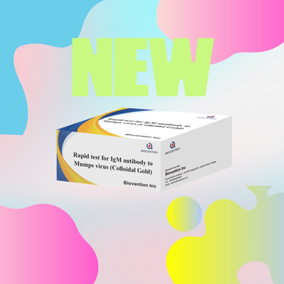 Kiểm tra nhanh chóng và chính xác vàng colloidal kháng thể IgM nhanh chống lại virus bệnh sưng trong định dạng băng cassette / dải cho kết quả