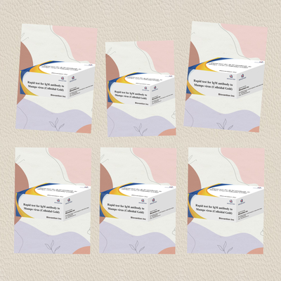 Kiểm tra nhanh chóng và chính xác vàng colloidal kháng thể IgM nhanh chống lại virus bệnh sưng trong định dạng băng cassette / dải cho kết quả