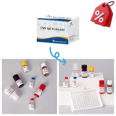 Bộ thử nghiệm 96T CMV ELISA với phát hiện màu và phương pháp sandwich cho kháng thể cytomegalovirus